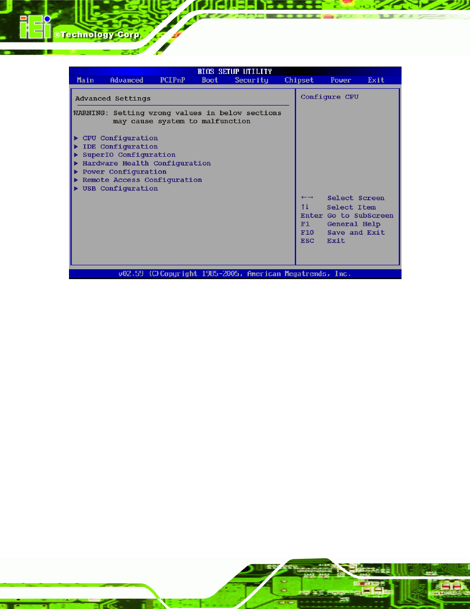Bios menu 2: advanced | IEI Integration KINO-945GSE v1.10 User Manual | Page 112 / 190