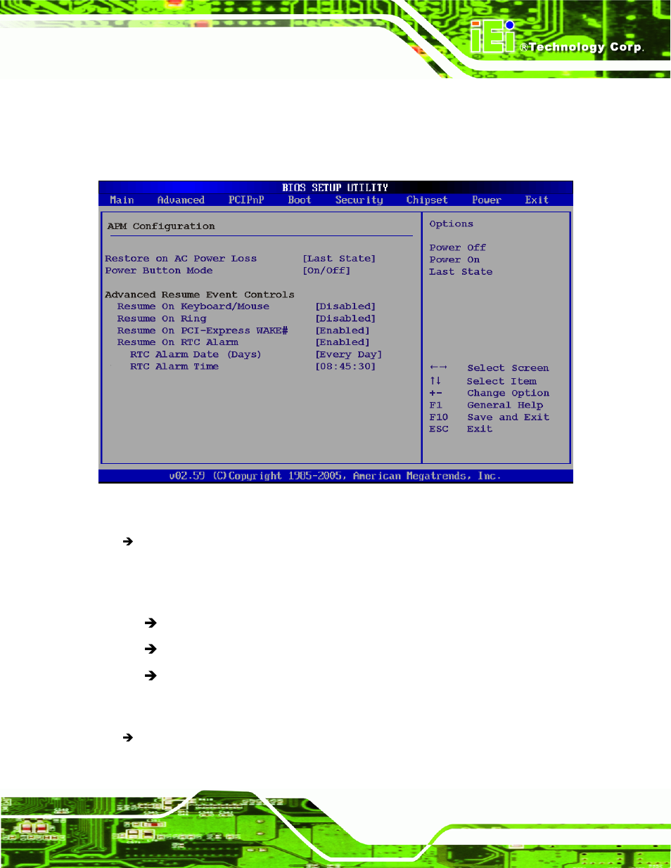 1 apm configuration | IEI Integration KINO-945GSE v1.10 User Manual | Page 129 / 190