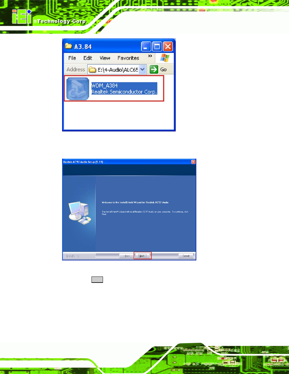 Figure 7-20: audio driver options | IEI Integration KINO-945GSE v1.10 User Manual | Page 166 / 190