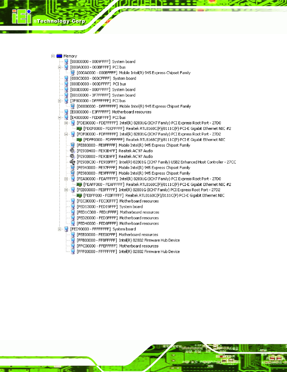 E.4 memory, Emory | IEI Integration KINO-945GSE v1.10 User Manual | Page 186 / 190