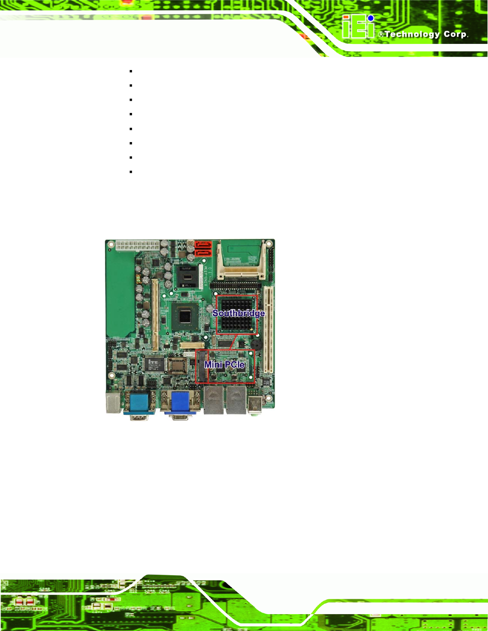 2 pcie mini card, 6 real time clock, Figure 2-14: pcie mini card slot | IEI Integration KINO-945GSE v1.10 User Manual | Page 39 / 190