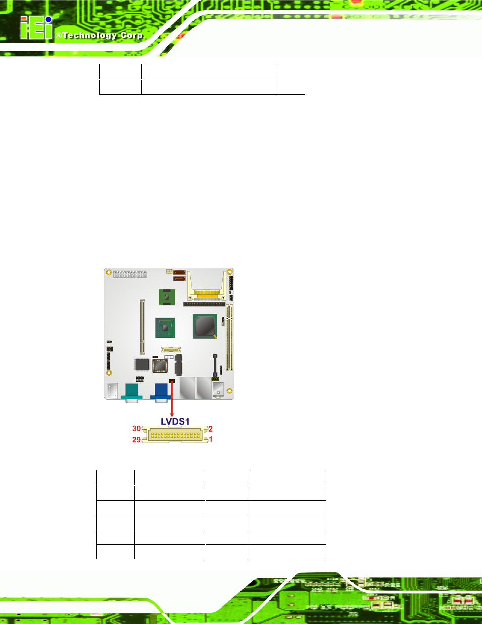 10 lvds lcd connector, Figure 4-11: lvds lcd connector pinout locations, Table 4-11: lcd backlight connector pinouts | IEI Integration KINO-945GSE v1.10 User Manual | Page 66 / 190