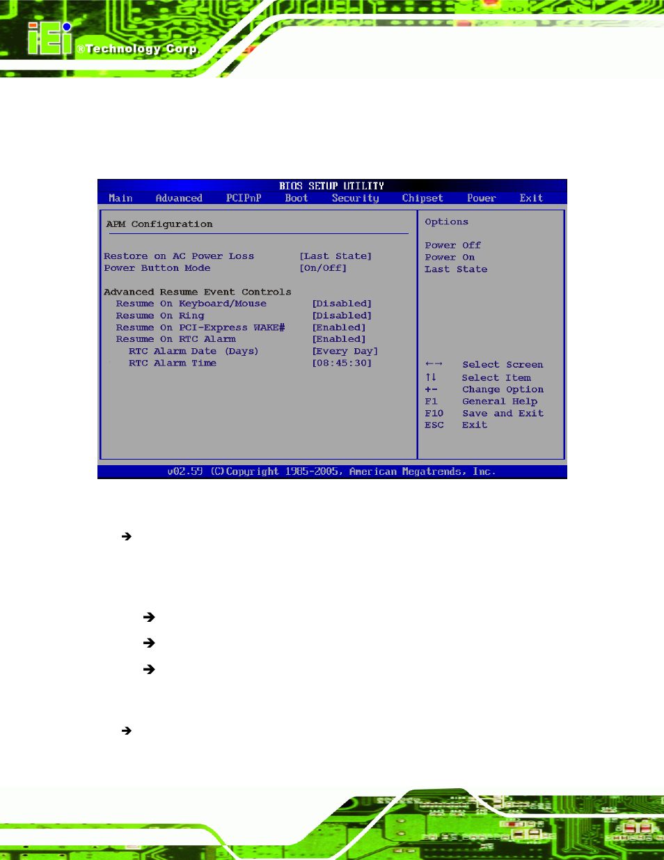 1 apm configuration | IEI Integration KINO-945GSE v1.07 User Manual | Page 128 / 189
