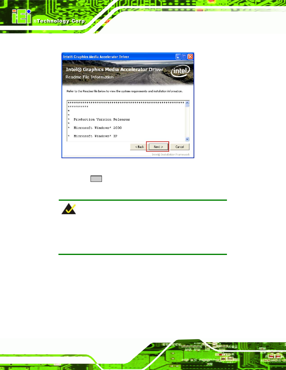 Figure 7-13: vga driver read me file | IEI Integration KINO-945GSE v1.07 User Manual | Page 160 / 189