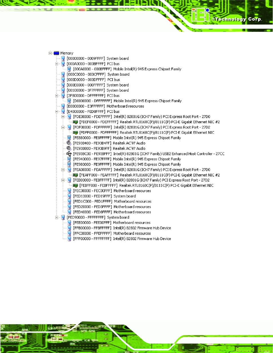 E.4 memory, Emory | IEI Integration KINO-945GSE v1.07 User Manual | Page 185 / 189