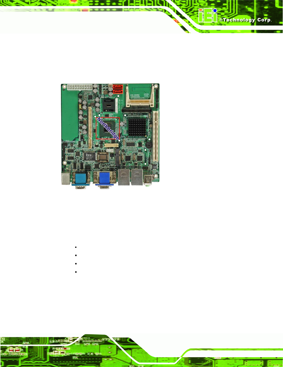 4 intel® 945gse northbridge chip, 1 ddr2 controller, Ntel | 945gse, Orthbridge, Figure 2-6: intel® 945gse northbridge chip | IEI Integration KINO-945GSE v1.07 User Manual | Page 29 / 189