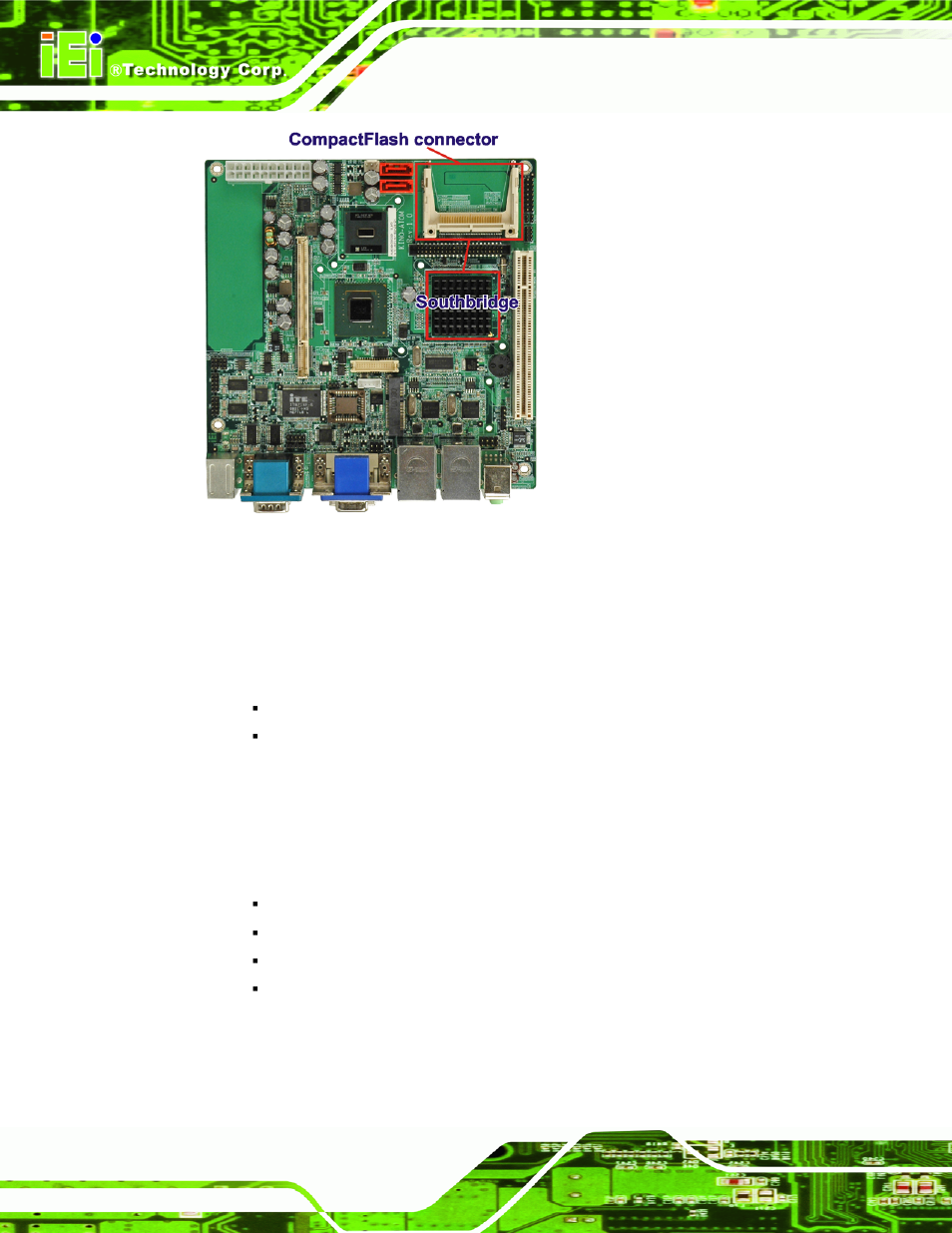 3 low pin count (lpc) interface, 4 pci bus, Figure 2-11: compactflash® slot | IEI Integration KINO-945GSE v1.07 User Manual | Page 36 / 189