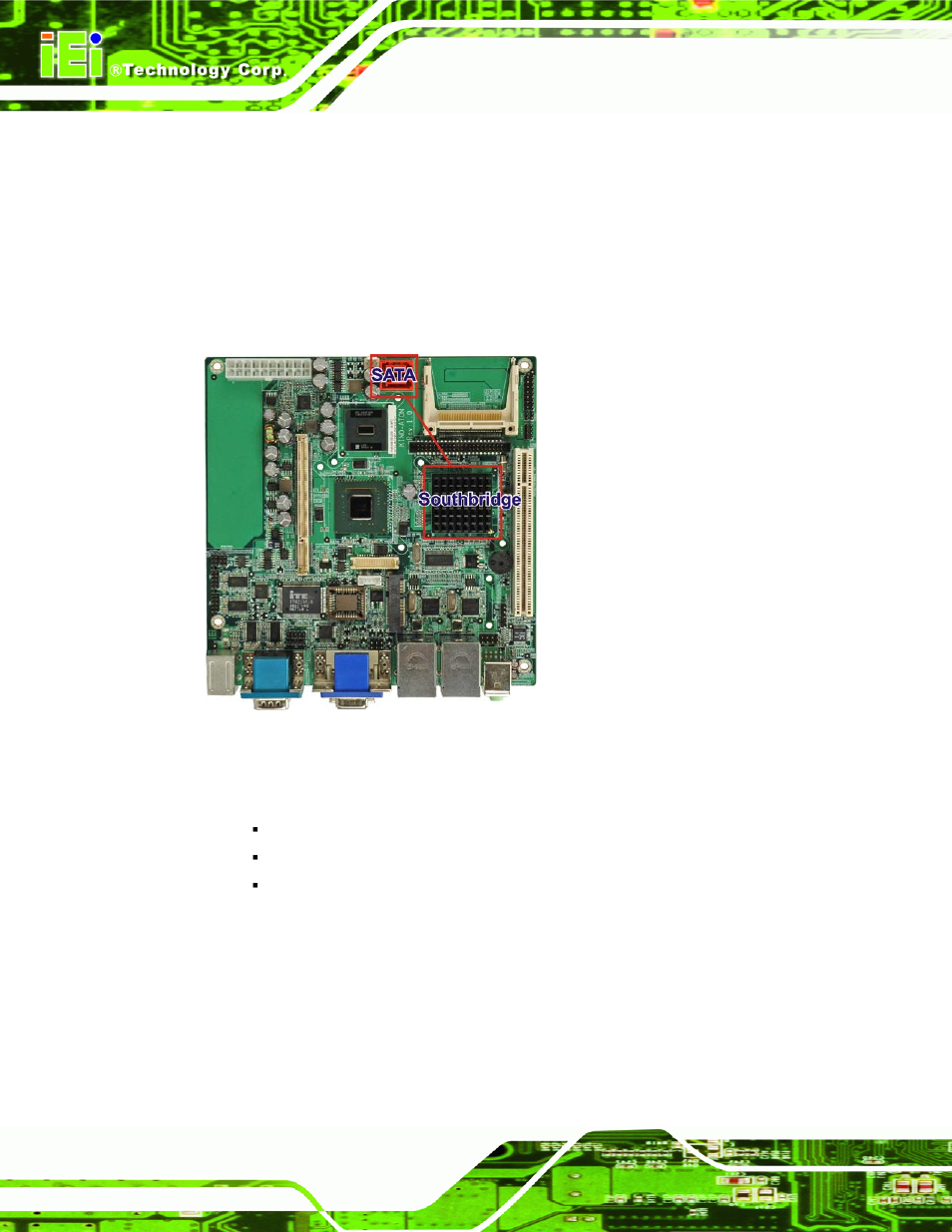 7 sata controller, 8 usb controller, Figure 2-15: sata connectors | IEI Integration KINO-945GSE v1.07 User Manual | Page 40 / 189