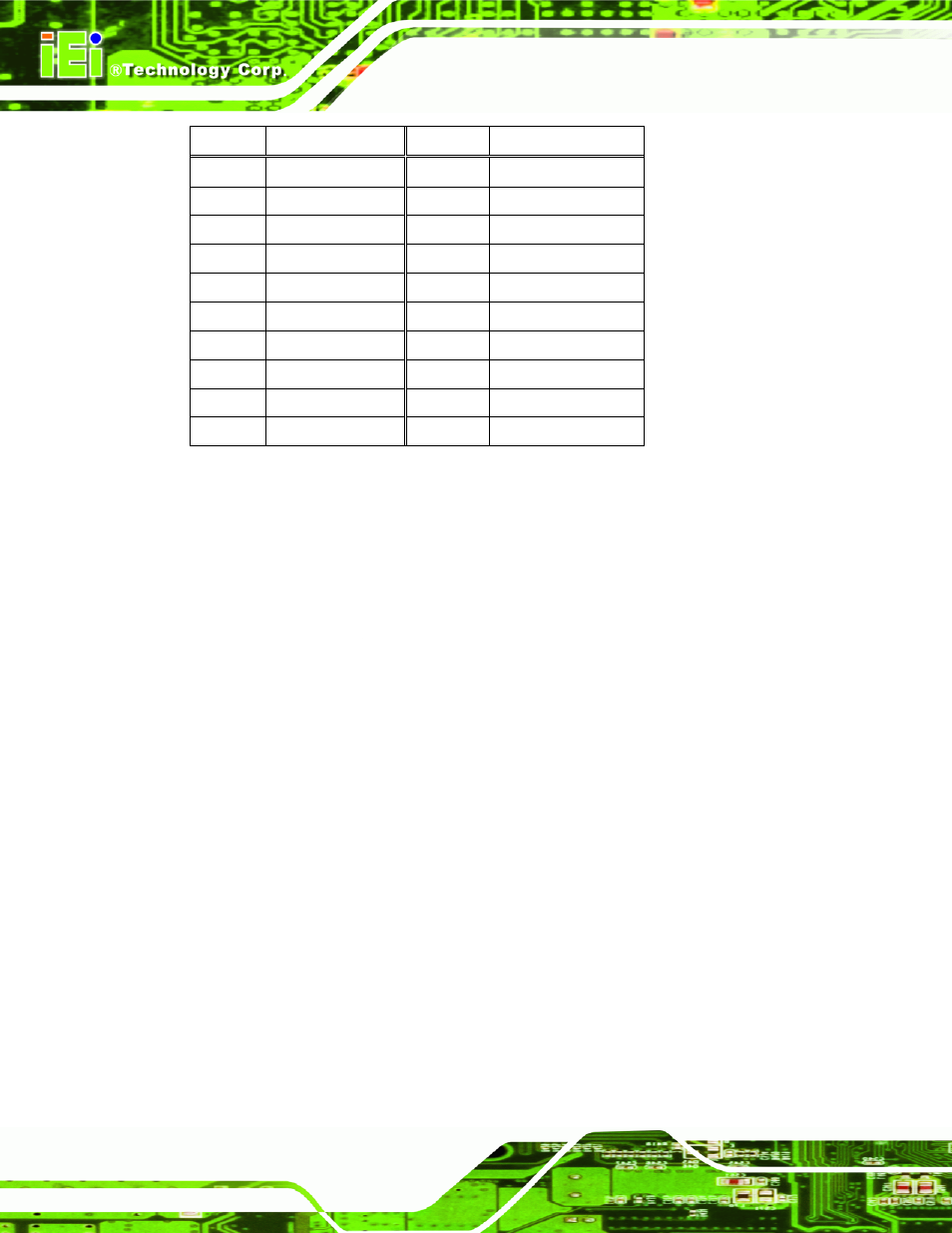 11 pcie mini card slot, Table 4-12: lvds lcd port connector pinouts | IEI Integration KINO-945GSE v1.07 User Manual | Page 66 / 189
