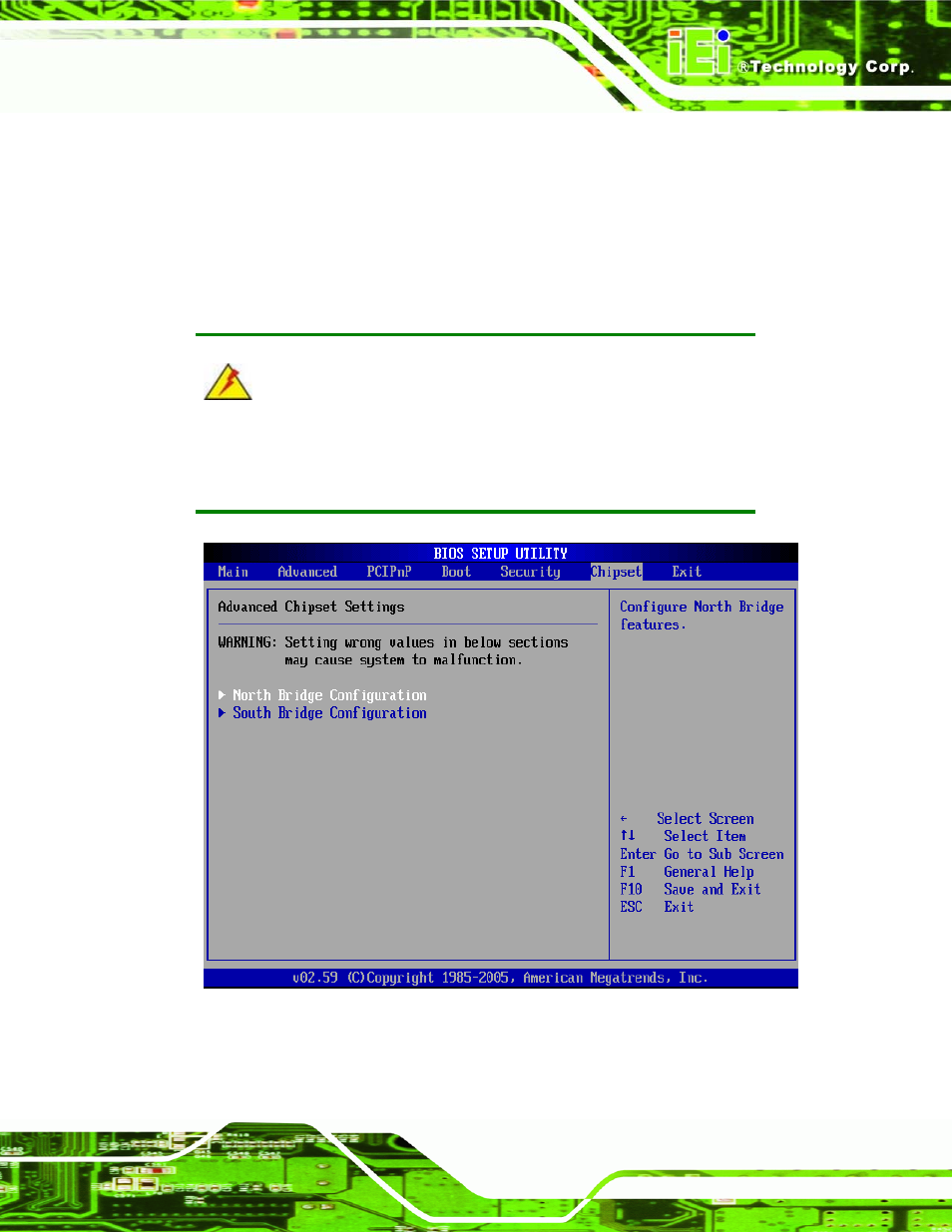 7 chipset, Hipset, Menu 20: chipset | IEI Integration KINO-9453 v1.00 User Manual | Page 149 / 229