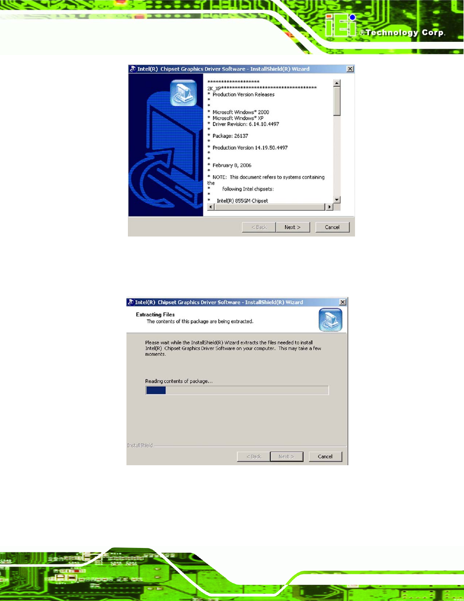 Figure 7-9: gma driver readme file, Figure 7-10: gma driver file extraction | IEI Integration KINO-9453 v1.00 User Manual | Page 169 / 229