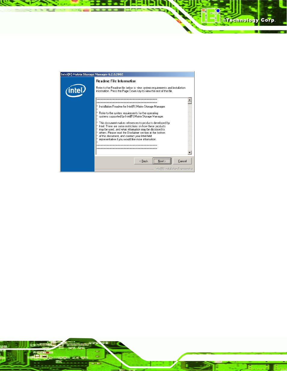 Figure 7-41: matrix storage manager readme file | IEI Integration KINO-9453 v1.00 User Manual | Page 193 / 229