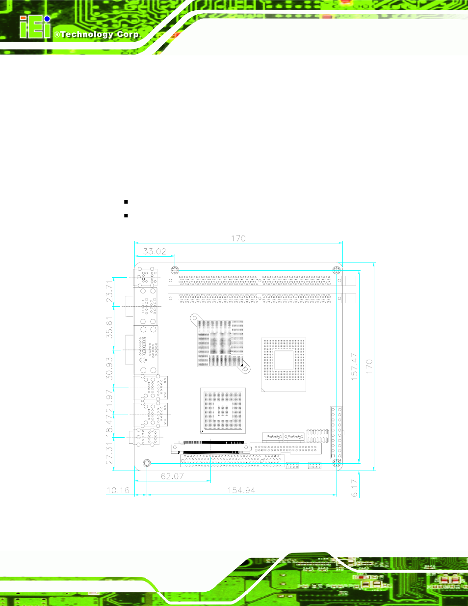 1 overview, 2 dimensions, 1 board dimensions | Verview, Imensions, Figure 2-1: kino-9453 dimensions (mm) | IEI Integration KINO-9453 v1.00 User Manual | Page 26 / 229
