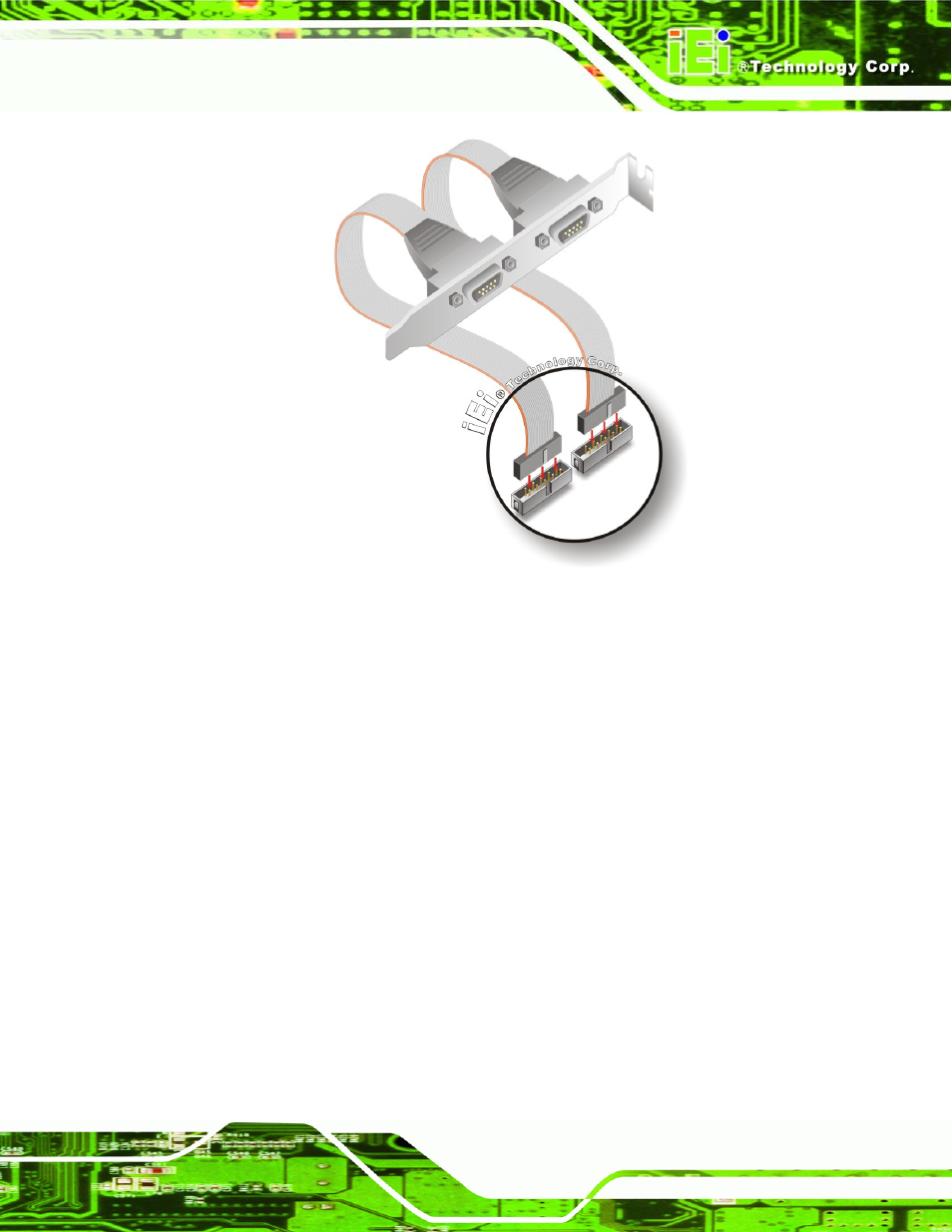 4 sata drive connection, Figure 5-12: dual rs-232 cable installation | IEI Integration KINO-9453 v1.00 User Manual | Page 91 / 229