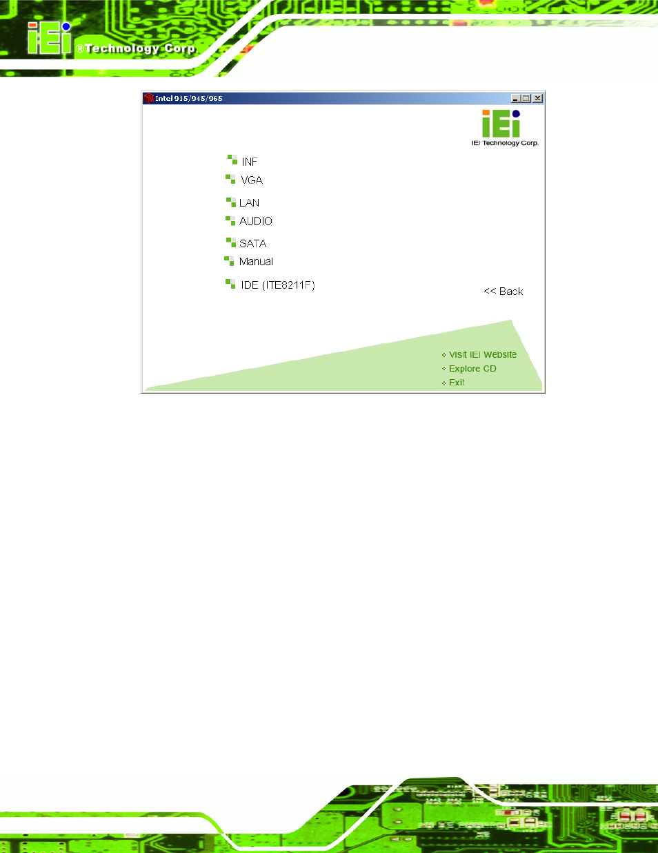 3 chipset driver installation, Hipset, River | Nstallation, Figure 7-1: available drivers | IEI Integration KINO-9453 v2.00 User Manual | Page 164 / 229
