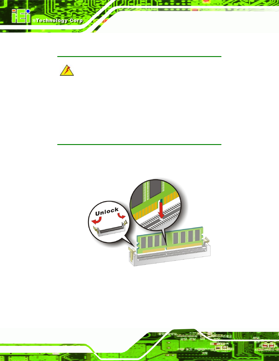 3 dimm installation, Figure 5-6: installing a dimm | IEI Integration KINO-9453 v2.00 User Manual | Page 82 / 229