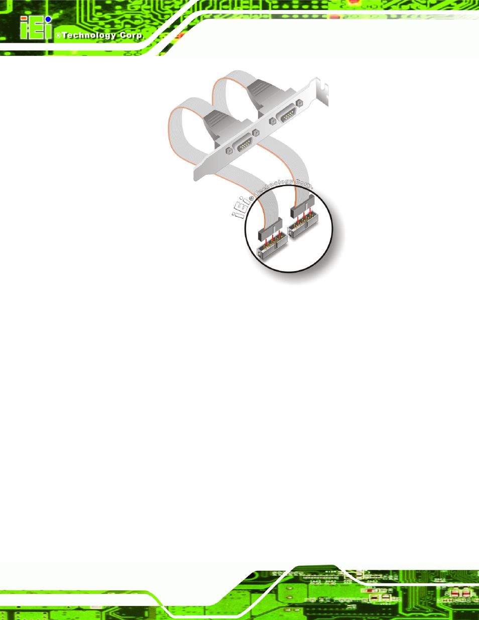 4 sata drive connection, Figure 5-15: dual rs-232 cable installation | IEI Integration KINO-9453 v2.00 User Manual | Page 96 / 229