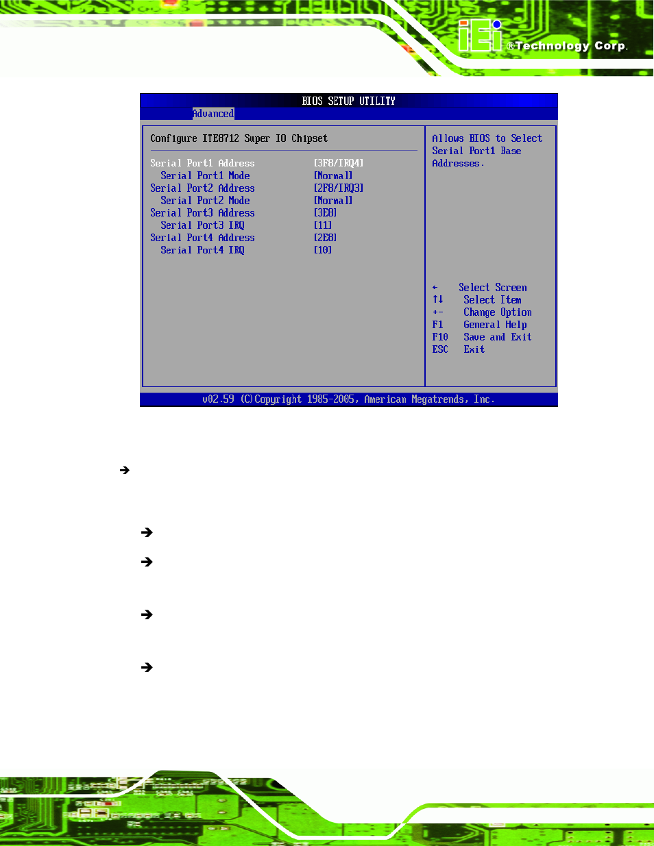 Menu 6: super io configuration | IEI Integration KINO-9453 v2.10 User Manual | Page 116 / 193