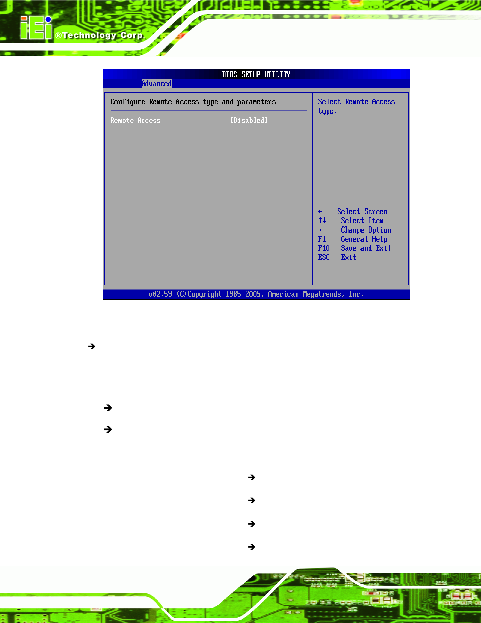 Menu 11: remote access configuration [advanced | IEI Integration KINO-9453 v2.10 User Manual | Page 129 / 193