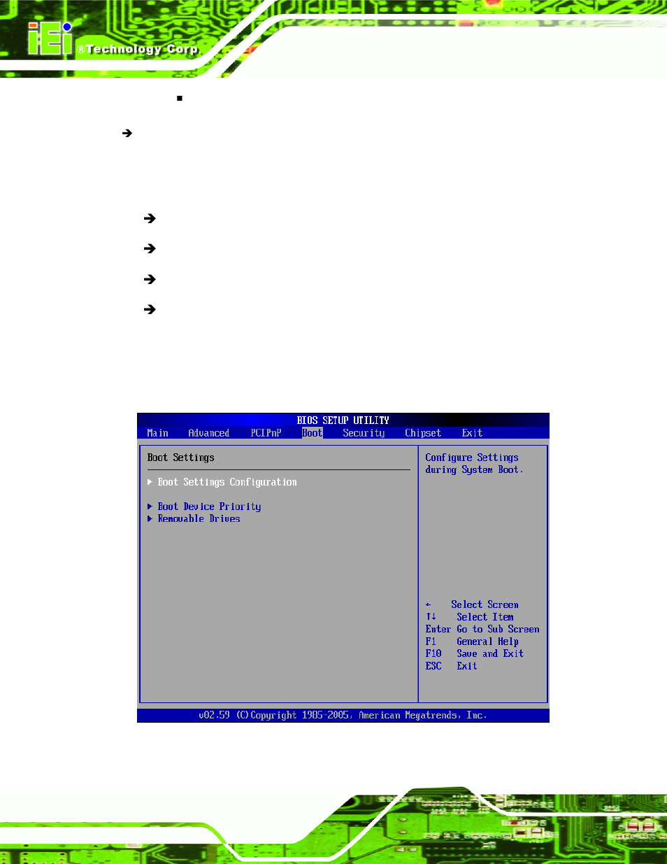 5 boot, Menu 15: boot | IEI Integration KINO-9453 v2.10 User Manual | Page 143 / 193