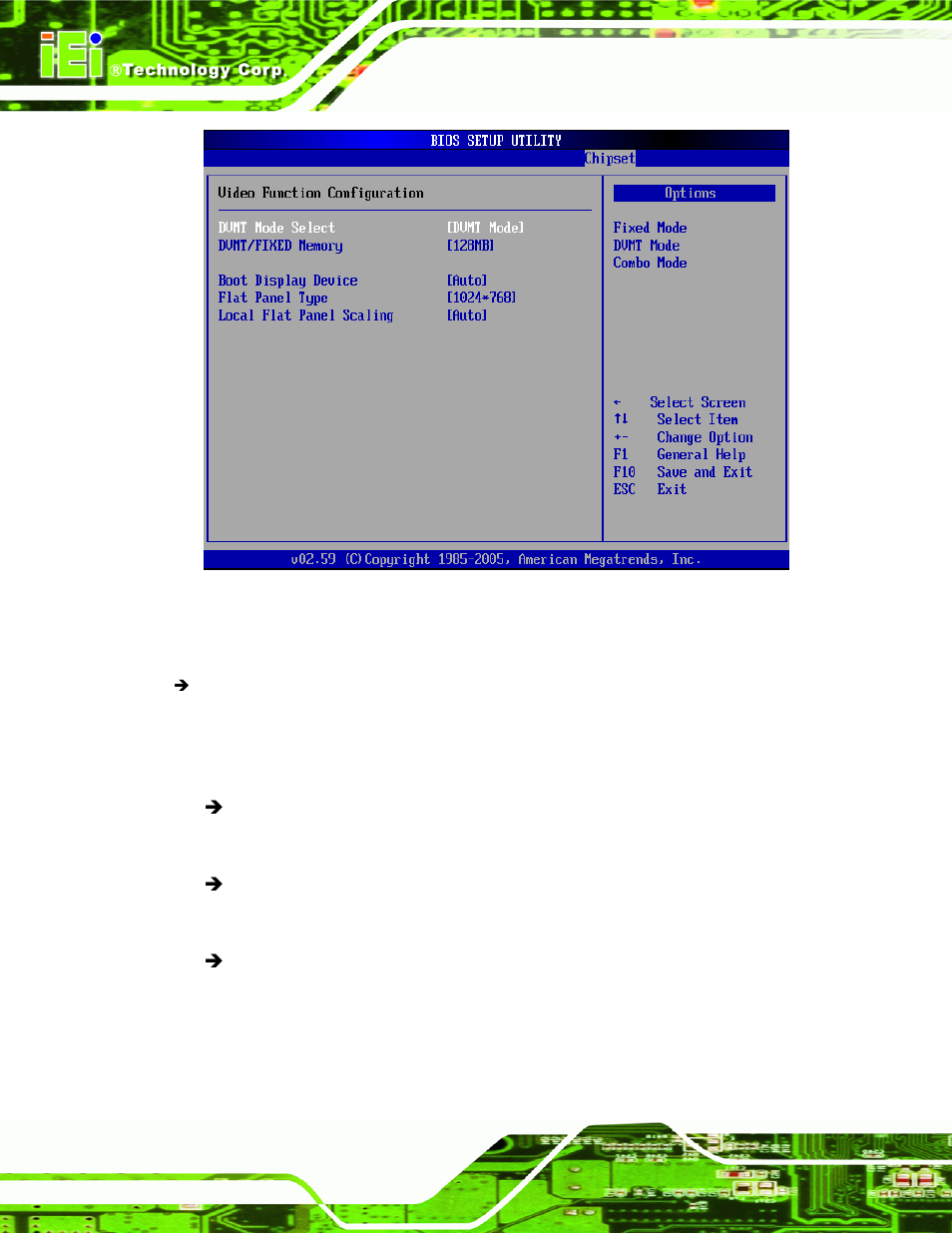 Figure 6-1: video function configuration | IEI Integration KINO-9453 v2.10 User Manual | Page 153 / 193