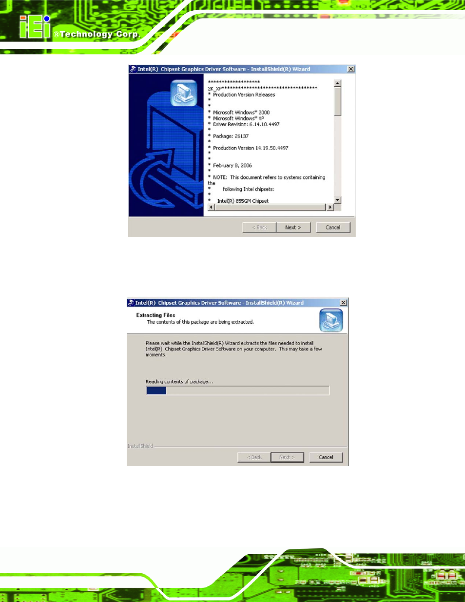 Figure 7-9: gma driver readme file, Figure 7-10: gma driver file extraction | IEI Integration KINO-9453 v2.10 User Manual | Page 169 / 193