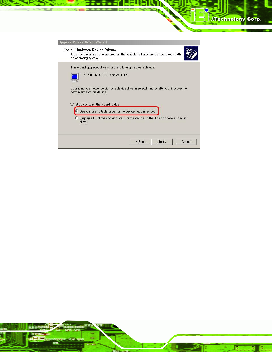 Figure 7-19: search for suitable driver | IEI Integration KINO-9453 v2.10 User Manual | Page 176 / 193
