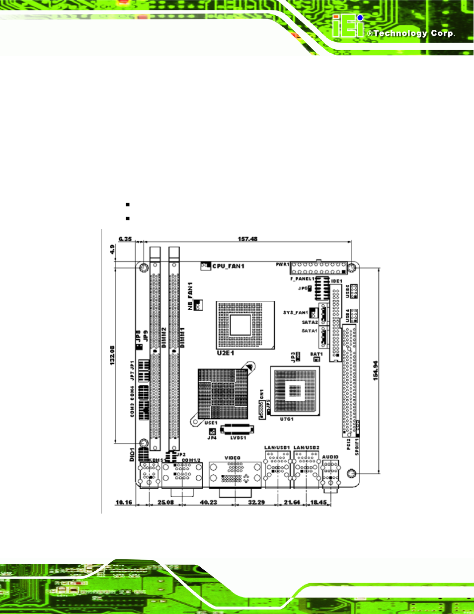 1 overview, 2 dimensions, 1 board dimensions | Verview, Imensions, Figure 2-1: kino-9453 dimensions (mm) | IEI Integration KINO-9453 v2.10 User Manual | Page 26 / 193