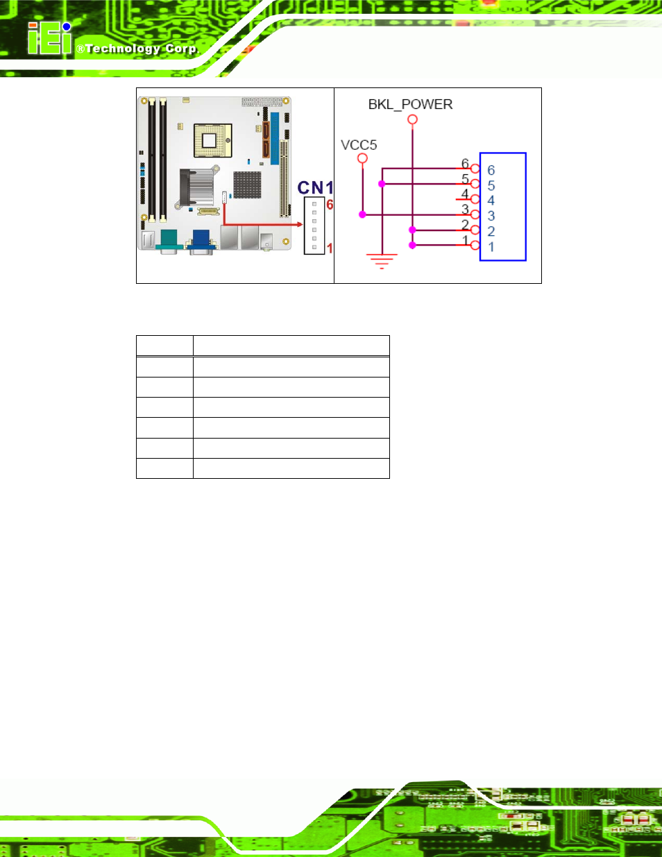6 lvds lcd connector, Figure 4-6: lcd backlight connector location, Table 4-7: lcd backlight connector pinouts | IEI Integration KINO-9453 v2.10 User Manual | Page 55 / 193