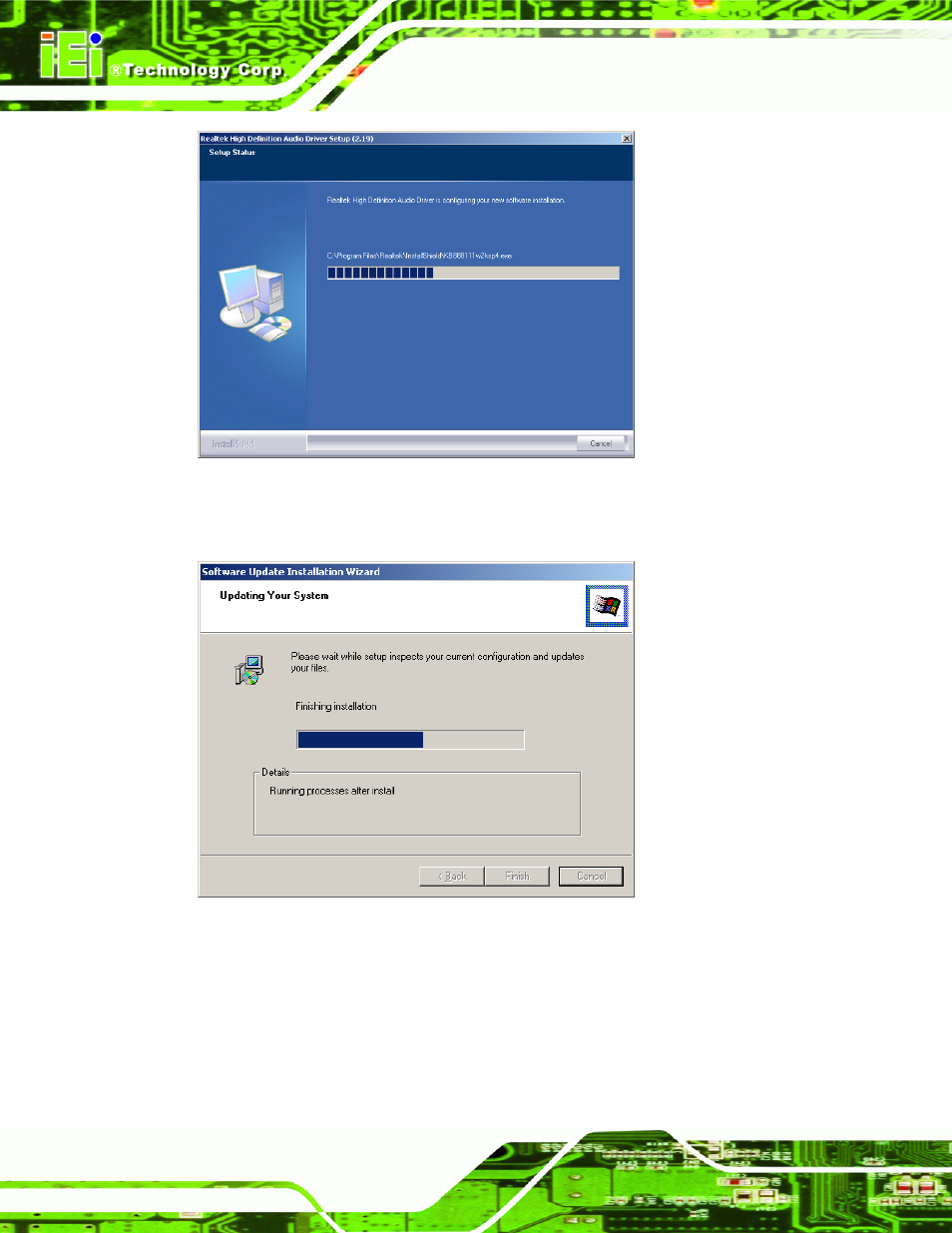 Figure 7-49: audio driver software configuration | IEI Integration KINO-9652 v1.00 User Manual | Page 204 / 269