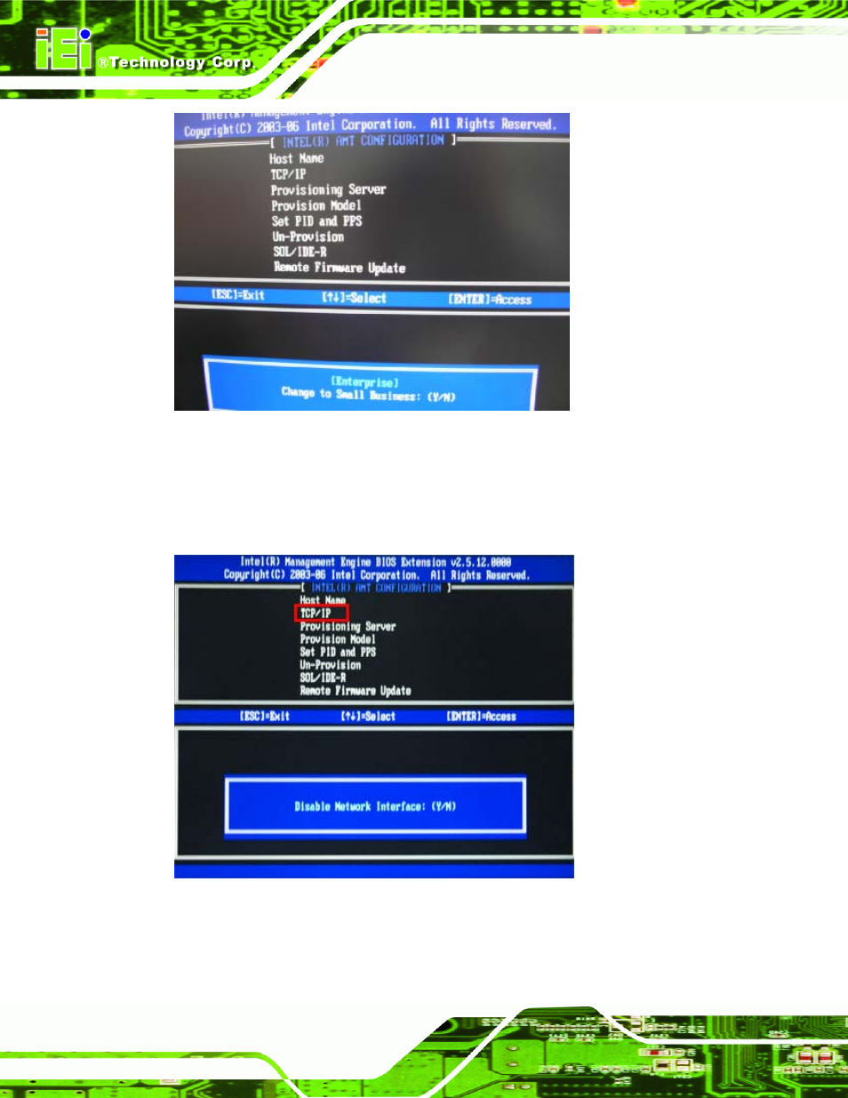 Figure 8-8: enterprise, Figure 8-9: enable network interface | IEI Integration KINO-9652 v1.00 User Manual | Page 222 / 269