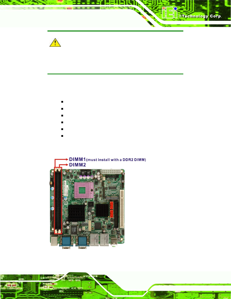 Figure 2-5: 240-pin ddr2 dimm sockets | IEI Integration KINO-9652 v1.00 User Manual | Page 35 / 269