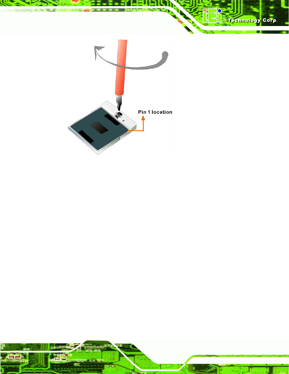 Figure 5-2: lock the cpu socket retention screw | IEI Integration KINO-9652 v1.00 User Manual | Page 97 / 269