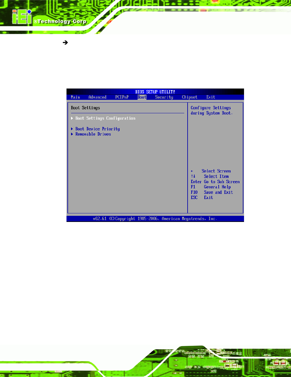 5 boot, 1 boot settings configuration, Menu 18: boot | IEI Integration KINO-9652 v1.11 User Manual | Page 156 / 264