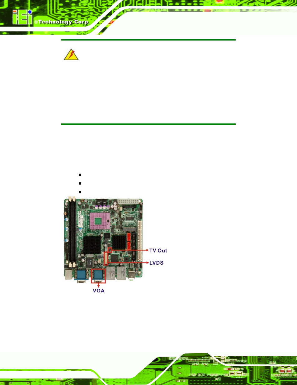 4 intel® gme965 integrated graphics, 1 intel® gme965 analog crt support, 4 intel | Gme965 integrated graphics, 1 intel, Gme965 analog crt support, Figure 2-6: integrated graphics interfaces | IEI Integration KINO-9652 v1.11 User Manual | Page 36 / 264