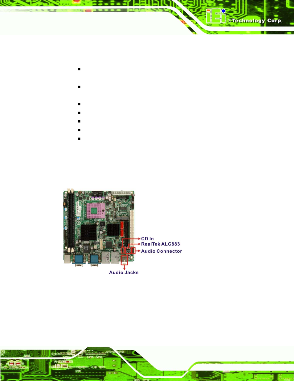 2 intel® ich8me hd audio controller, 2 intel, Ich8me hd audio controller | Figure 2-8: hd audio codec | IEI Integration KINO-9652 v1.11 User Manual | Page 39 / 264