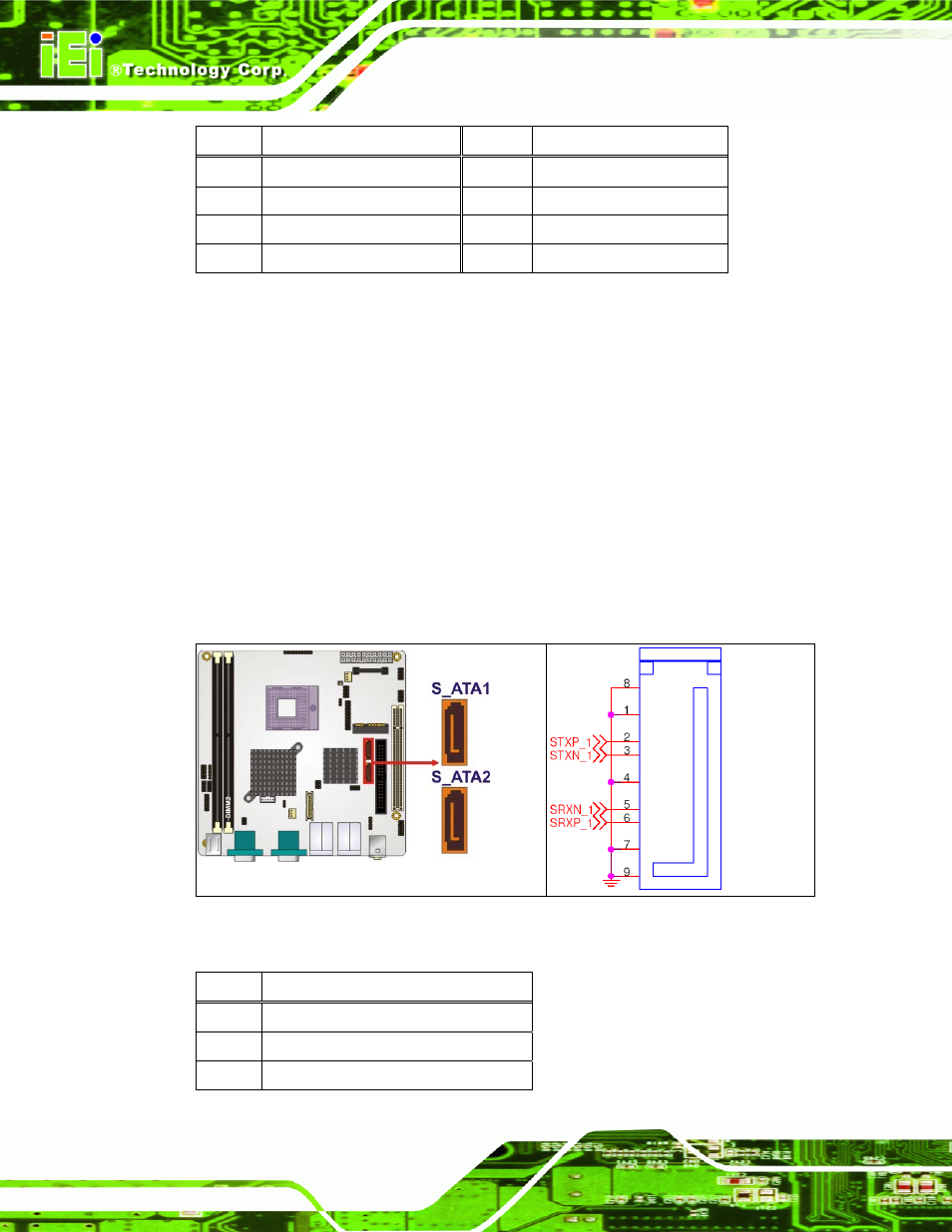 12 sata drive connectors, Figure 4-13: sata drive connector locations, Table 4-13: lvds lcd connector pinouts | Table 4-13 | IEI Integration KINO-9652 v1.11 User Manual | Page 78 / 264