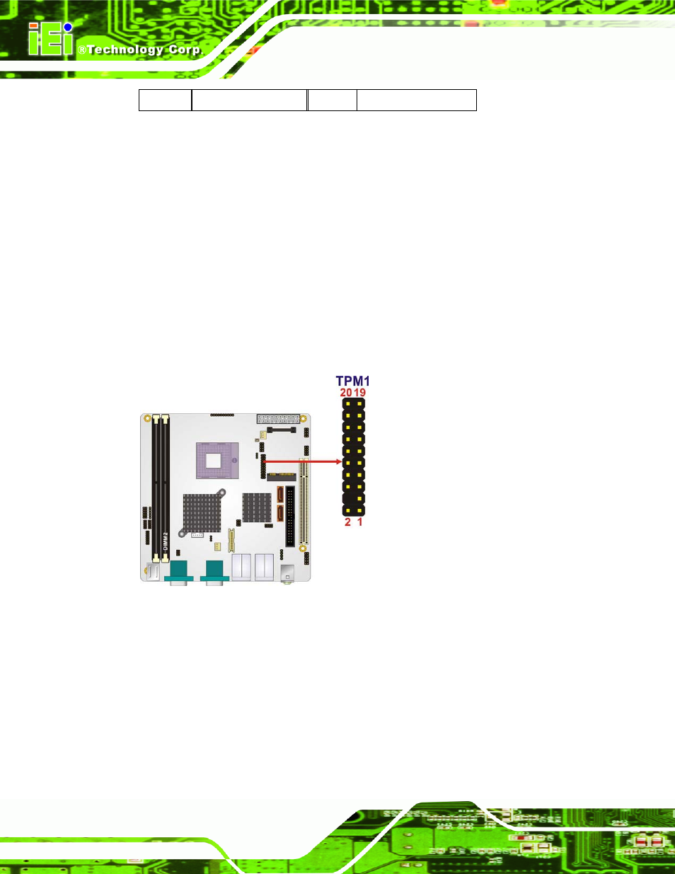 14 trusted platform module (tpm) connector, Table 4-15: com1 pinouts, Table 4-15 | IEI Integration KINO-9652 v1.11 User Manual | Page 80 / 264