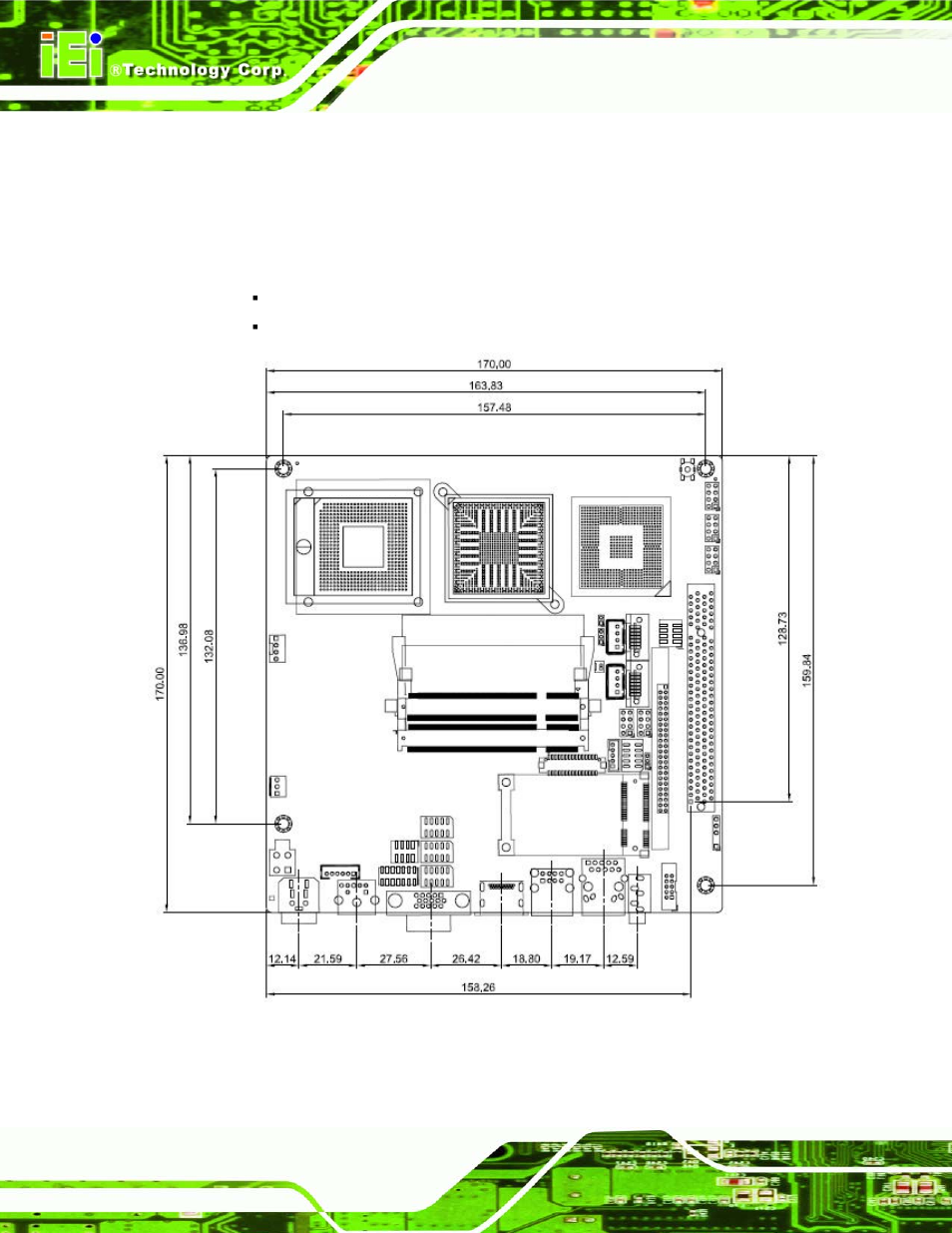 3 dimensions, 1 board dimensions, Imensions | Figure 1-3: kino-gm45a dimensions (mm) | IEI Integration KINO-GM45A User Manual | Page 16 / 129