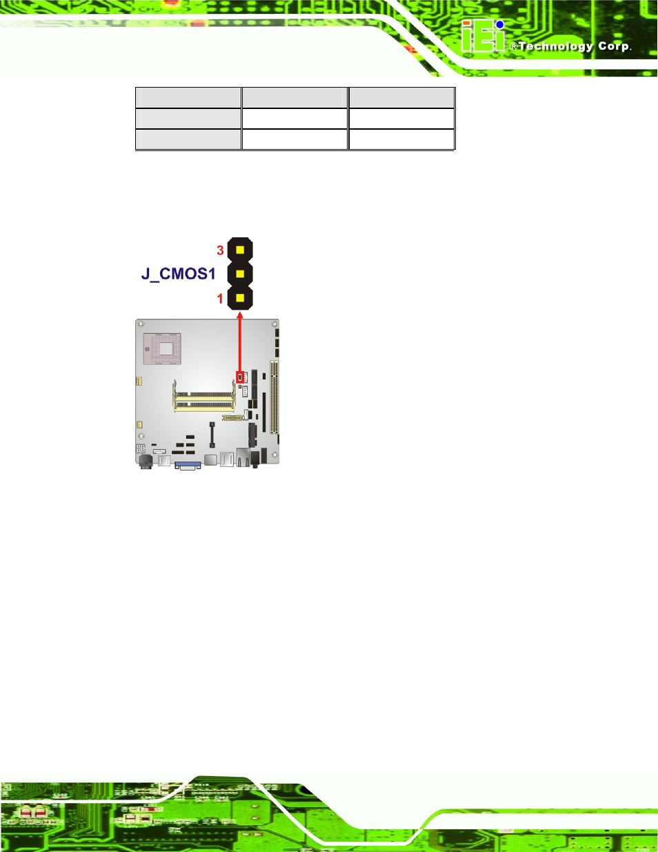 3 com 2 function select jumper, Figure 4-7: clear cmos jumper, Table 4-3: clear cmos jumper settings | IEI Integration KINO-GM45A User Manual | Page 65 / 129