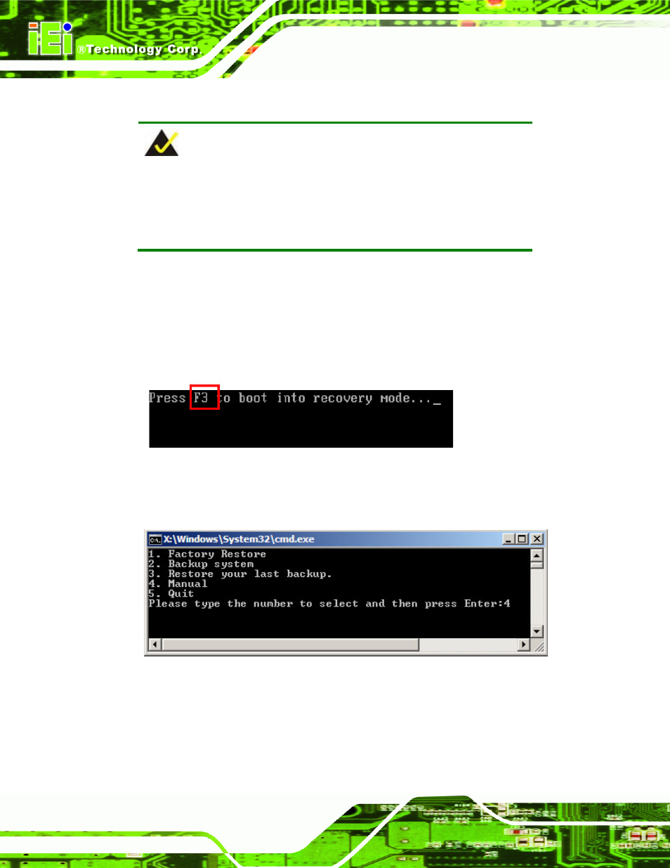 C.2.5 create factory default image | IEI Integration KINO-QM57A User Manual | Page 136 / 164