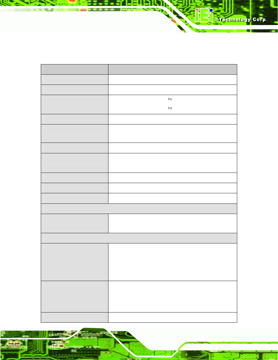 5 technical specifications | IEI Integration KINO-QM57A User Manual | Page 21 / 164