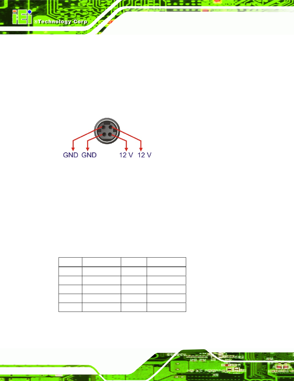 4 power connector (12 v, power adapter), 5 serial port connector (com1) | IEI Integration KINO-QM57A User Manual | Page 56 / 164