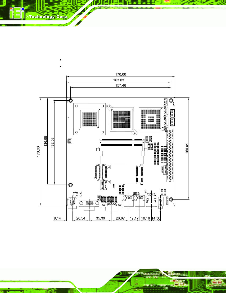 4 dimensions, Imensions, Figure 1-3: dimensions (mm) | IEI Integration KINO-945GSE2 User Manual | Page 18 / 150