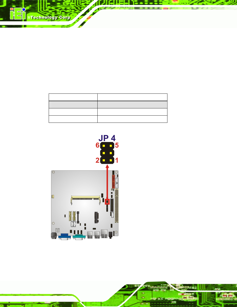 4 com6 mode setting, Figure 4-5: com6 mode setting jumper location, Table 4-5: com6 mode setting | IEI Integration KINO-945GSE2 User Manual | Page 68 / 150