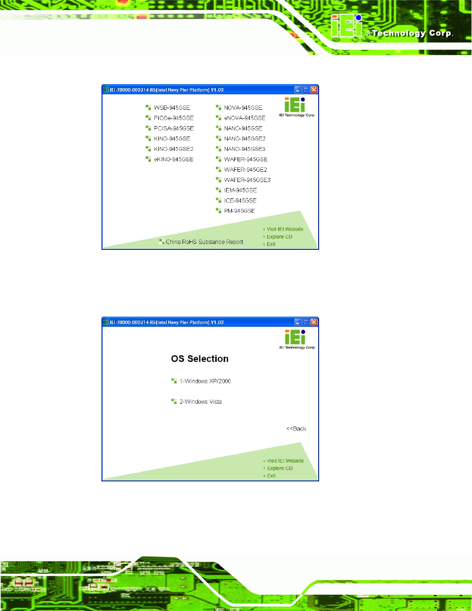Figure 4-17: start up screen, Figure 4-18: select operating system | IEI Integration KINO-945GSE2 User Manual | Page 81 / 150