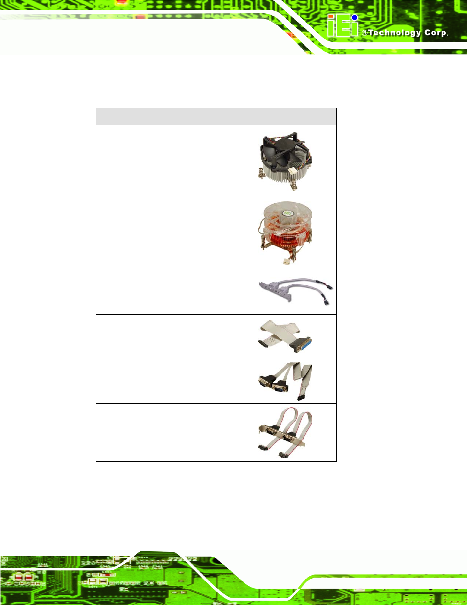 4 optional items, Ptional, Tems | IEI Integration KINO-G410 v1.03 User Manual | Page 23 / 148