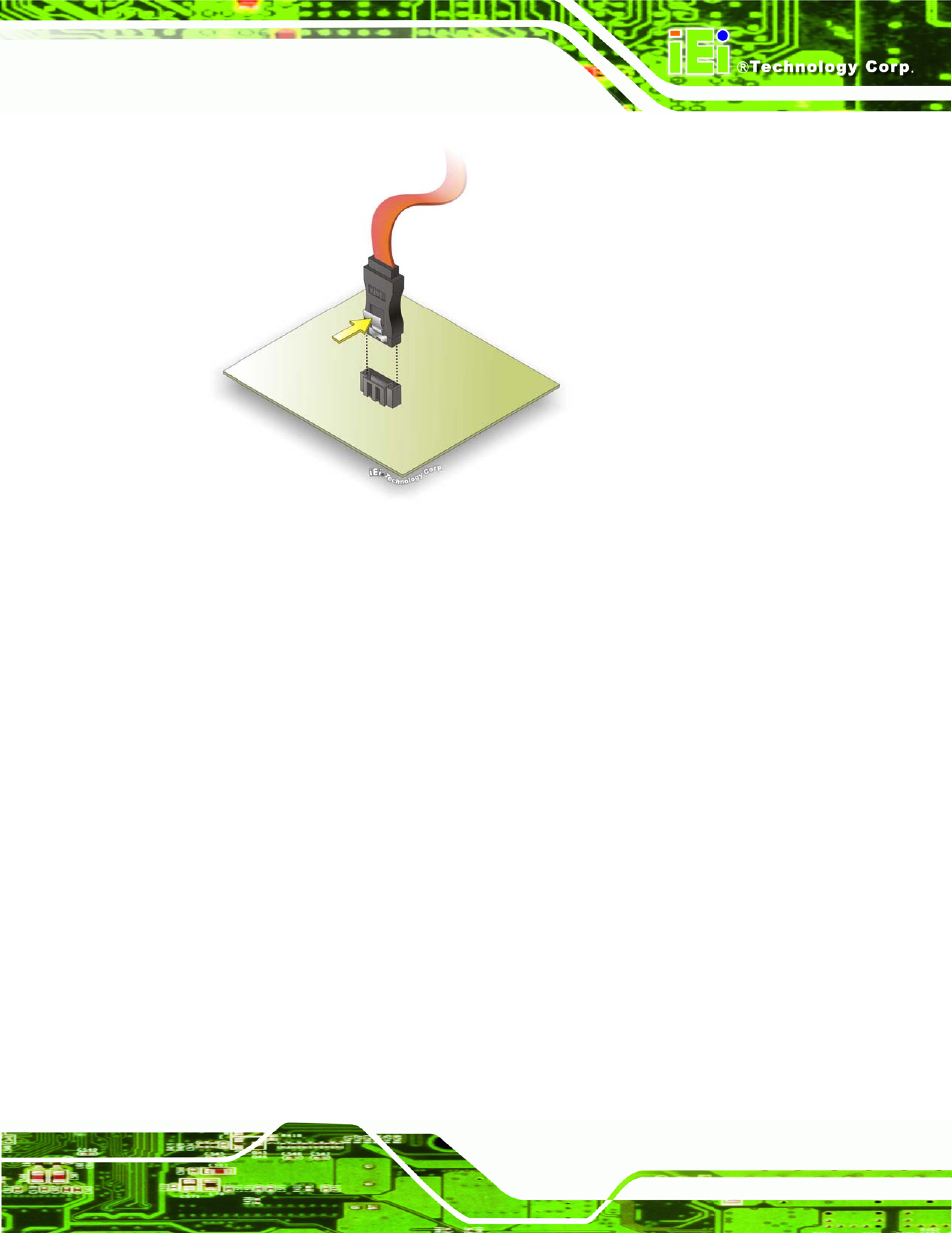 Figure 4-10: sata drive cable connection | IEI Integration KINO-G410 v1.03 User Manual | Page 59 / 148