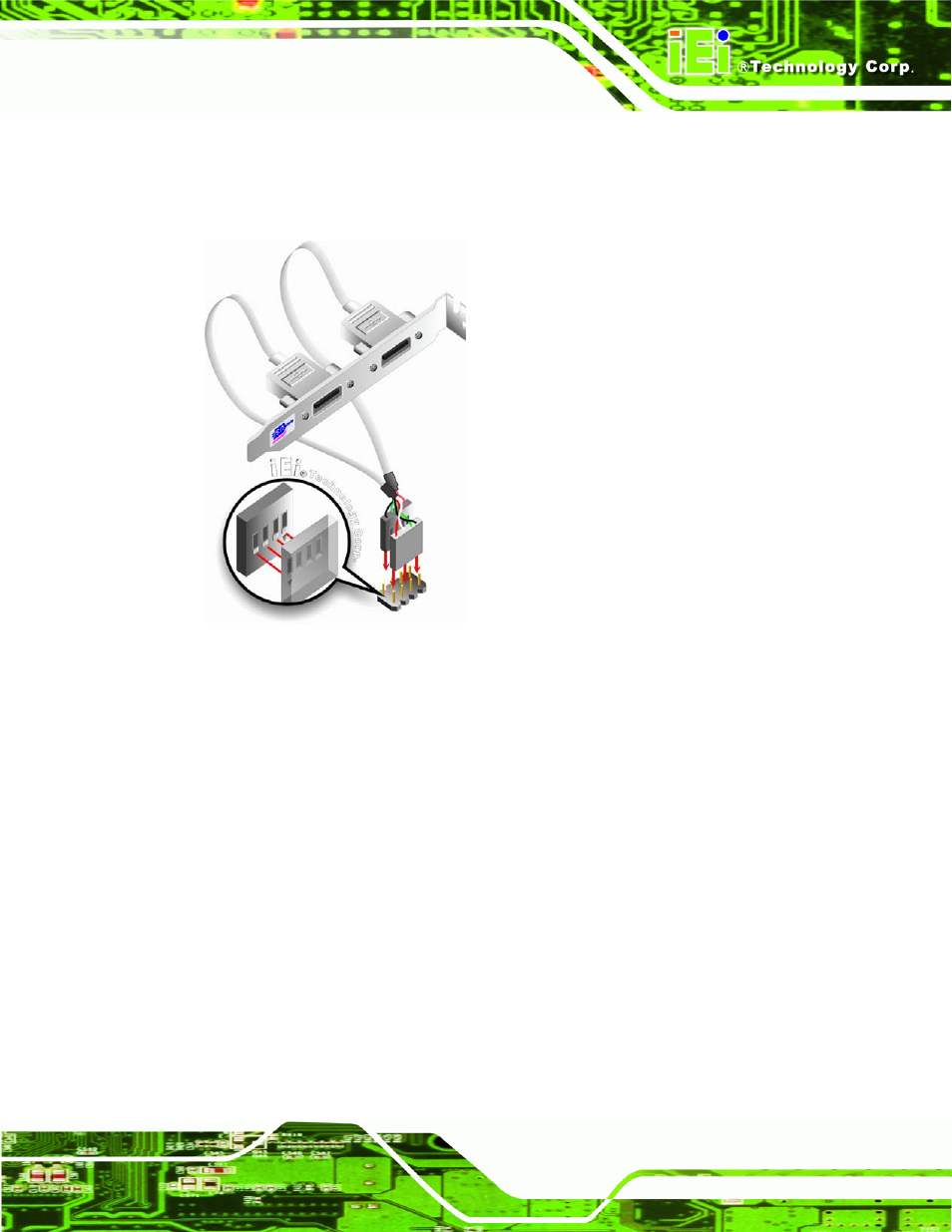 6 external peripheral interface connection, 1 audio connector, Xternal | Eripheral, Nterface, Onnection, Figure 4-12: dual usb cable connection | IEI Integration KINO-G410 v1.03 User Manual | Page 61 / 148