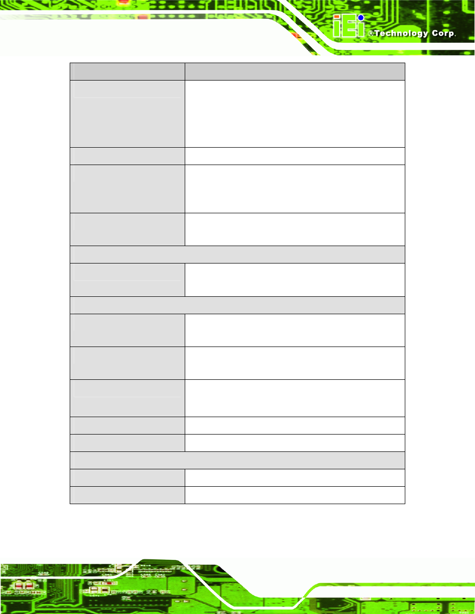 Table 1-1: technical specifications | IEI Integration KINO-HM551 User Manual | Page 21 / 151